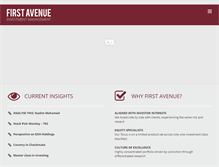 Tablet Screenshot of firstavenue.co.za